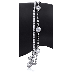 Silver Bracelet with CZ