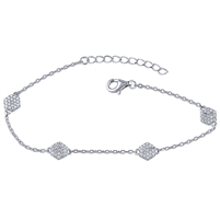 Silver Bracelet with CZ