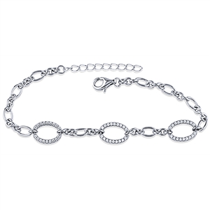 Silver Bracelet with CZ