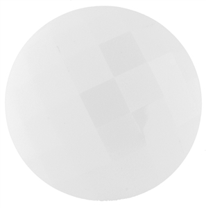 Checker Cut Gemstone White Agate- Coin