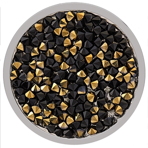 SS Large Black and Yellow Crystal Coin