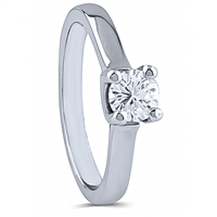 14 Karat White Gold Ring with 0.51ct J-K SI-1 Diamond