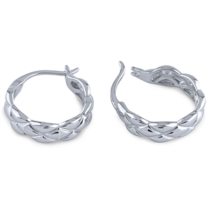 Plain Silver Hoop Earrings