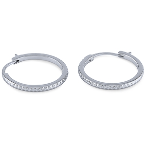 Plain Silver Hoop Earrings