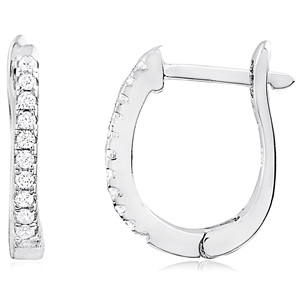 Silver Haggy Earrings with CZ