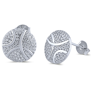 Silver Earrings with Cubic Zirconia