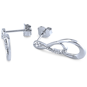 Silver Earrings with Cubic Zirconia