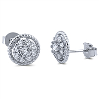 Silver Earrings with Cubic Zirconia