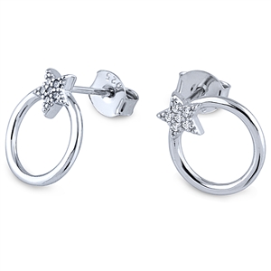 Silver Earrings with Cubic Zirconia