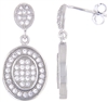 Silver Earring with Micro Set Cubic Zirconia