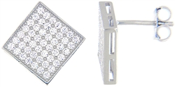 Silver Earring with Micro Set Cubic Zirconia