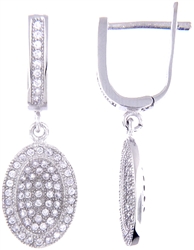 Silver Earring with Micro Set Cubic Zirconia