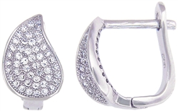 Silver Earring with Micro Set Cubic Zirconia