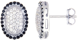 Silver Earring with Micro Set Cubic Zirconia