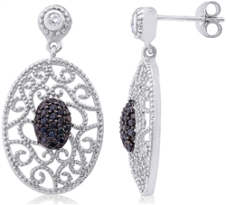 Silver Earring with Cubic Zirconia