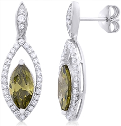 Silver Earring with Cubic Zirconia