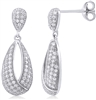 Silver Earring with Micro Set Cubic Zirconia