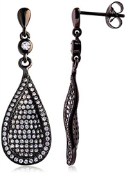 Silver Earrings with Micro Set Cubic Zirconia