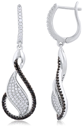 Silver Earrings with Micro Set Cubic Zirconia