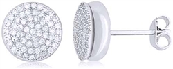 Silver Earring with Micro Set CZ