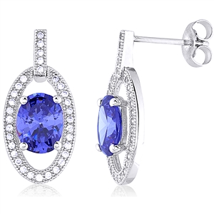 Silver Earring with Micro Set CZ