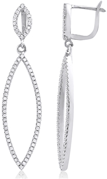 Silver Earring with Micro set CZ