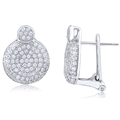 Silver Clip-on Earring with Micro Set CZ