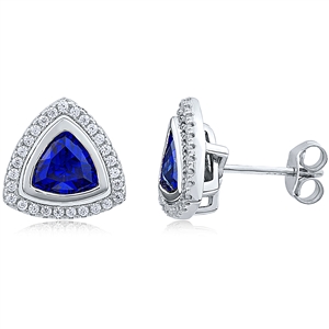 Silver Earrings with CZ