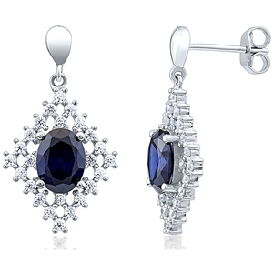 Silver Earrings with CZ