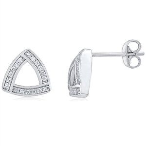 Silver Earrings with CZ