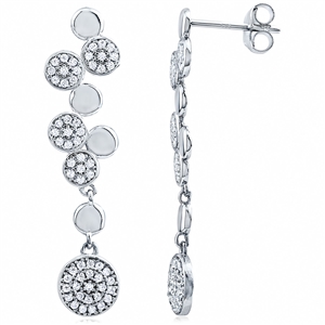 Silver Earrings with CZ