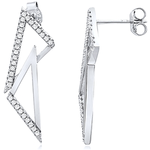 Silver Earrings with CZ