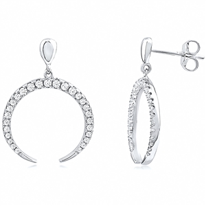 Silver Earrings with CZ