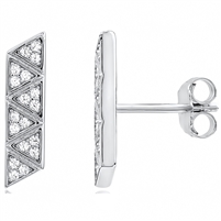 Silver Earrings With CZ