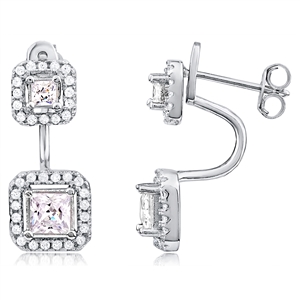 Silver Jackets Earrings with CZ