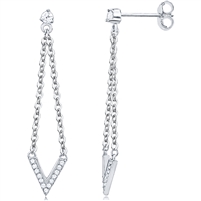 Silver Earrings with CZ