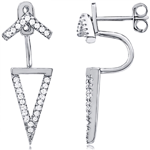Silver Jackets Earrings with CZ