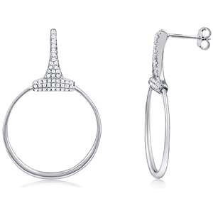 Silver Earrings with CZ