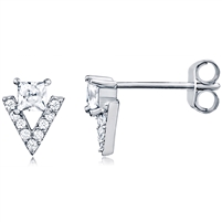 Silver Earrings with CZ