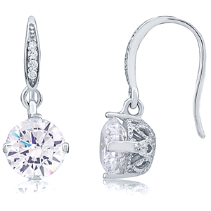 Silver Dangling Earring with CZ