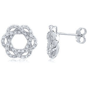 Silver Dangling Earring with CZ