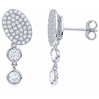 Silver Dangling Earring with CZ