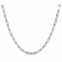 Sterling Silver Paper Clip Necklace