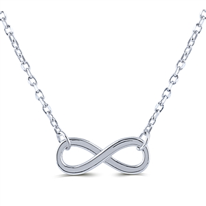 Plain Silver Infinity Necklace