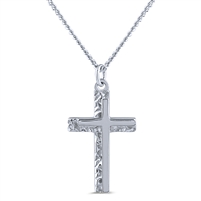 Plain Silver Cross Necklace