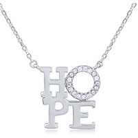 Silver Necklace with CZ -Hope