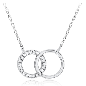 Silver Necklace with Cubic Zirconia