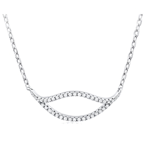 Silver Necklace with Cubic Zirconia