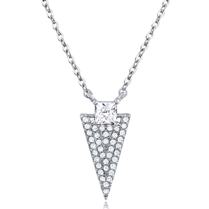 Silver Necklace With CZ