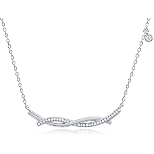 Silver Necklace With CZ